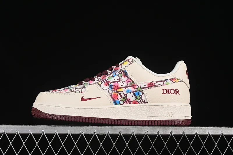 All categories Nk Air Force 1 Air Force series Nk Air Force 1 Low Air Force low-top Nike Air Force 1'07 Low Dior joint color flower arrangement Air Force 1 low-top casual sneakers DF0188-063
